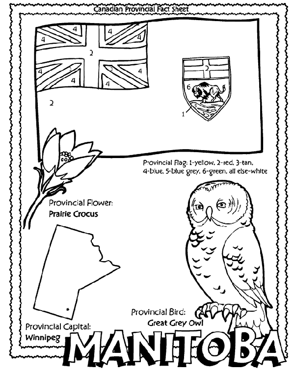 Canadian Province - Manitoba Coloring Page | crayola.com